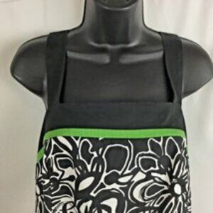 DRESSBARN WOMAN Black & White A-Line Floral Print Elastic Back Sundress Size 20W